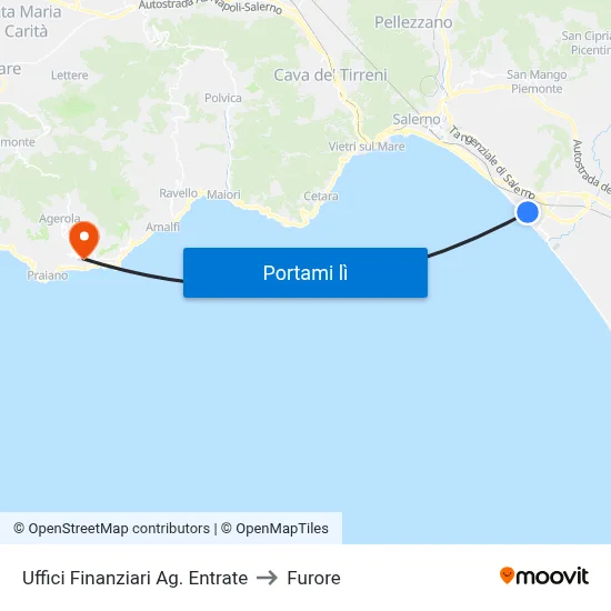 Uffici Finanziari Ag. Entrate to Furore map