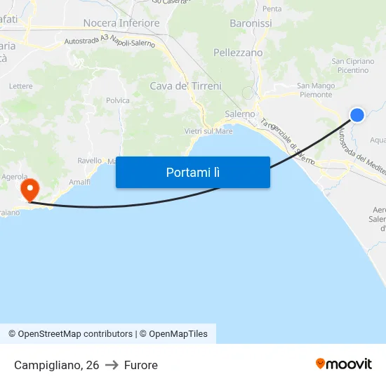 Campigliano, 26 to Furore map