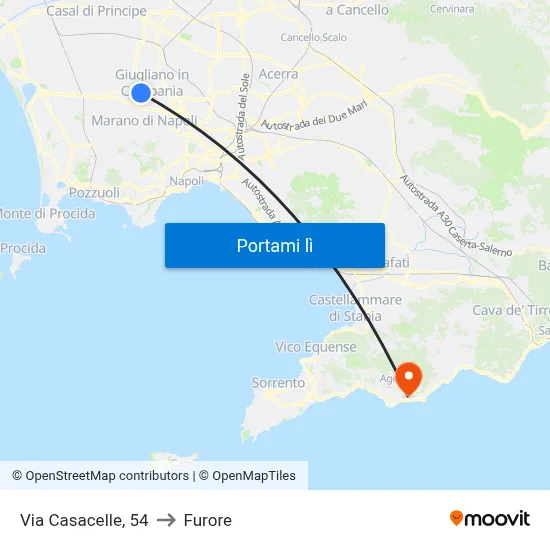 Via Casacelle, 54 to Furore map
