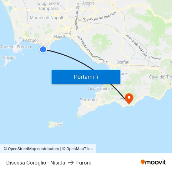 Discesa Coroglio - Nisida to Furore map