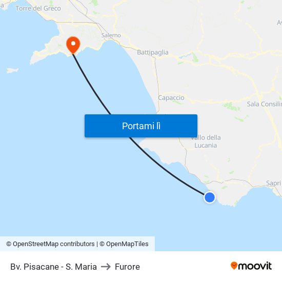 Bv. Pisacane - S. Maria to Furore map