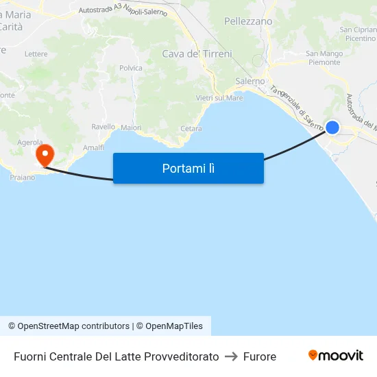 Fuorni Centrale Del Latte Provveditorato to Furore map
