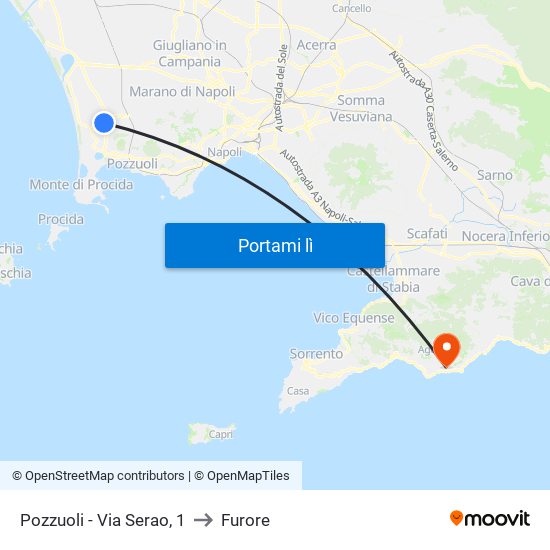 Pozzuoli - Via Serao, 1 to Furore map