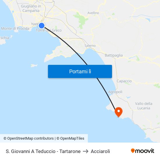 S. Giovanni A Teduccio - Tartarone to Acciaroli map