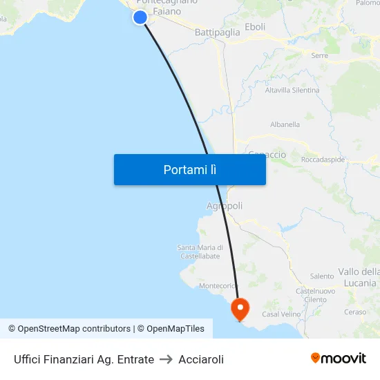 Uffici Finanziari Ag. Entrate to Acciaroli map