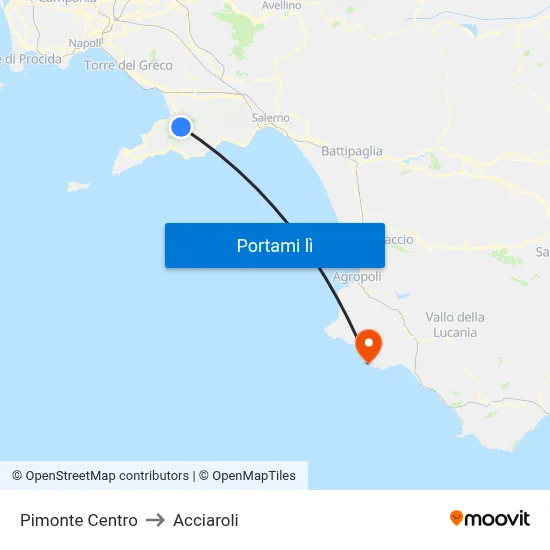 Pimonte Centro to Acciaroli map