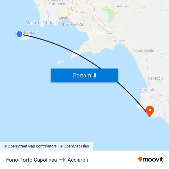 Forio Porto Capolinea to Acciaroli map