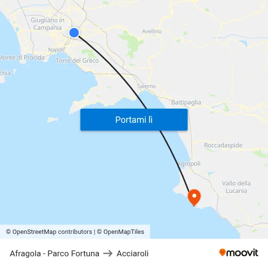 Afragola - Parco Fortuna to Acciaroli map