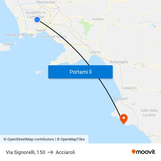 Via Signorelli, 150 to Acciaroli map