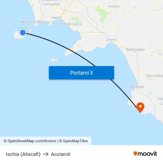 Ischia (Aliscafi) to Acciaroli map