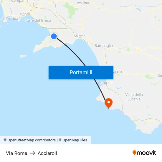 Via Roma to Acciaroli map