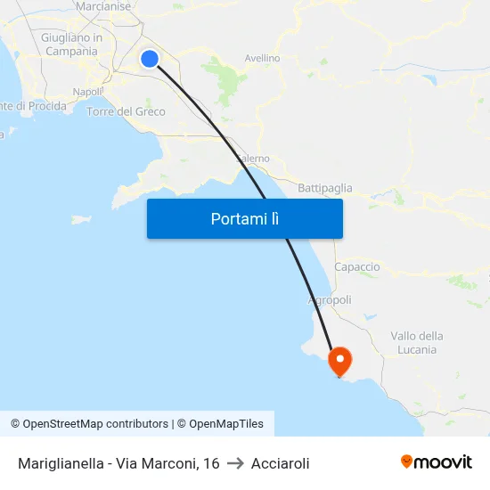 Mariglianella - Via Marconi, 16 to Acciaroli map