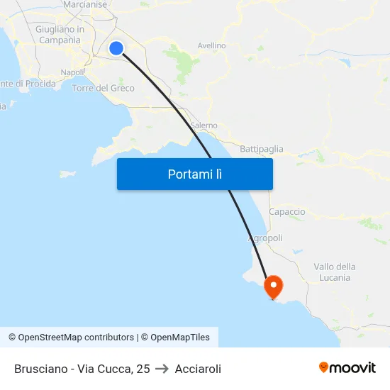 Brusciano - Via Cucca, 25 to Acciaroli map