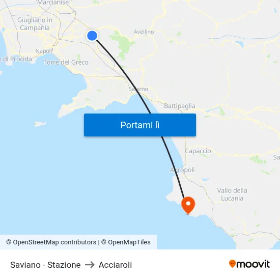 Saviano - Stazione to Acciaroli map