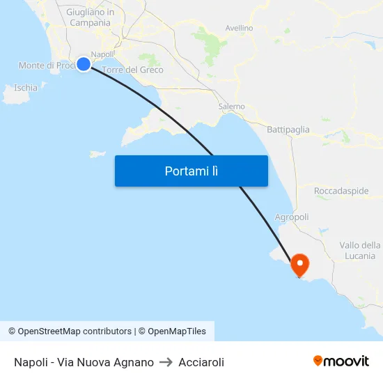 Napoli - Via Nuova Agnano to Acciaroli map