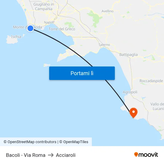 Bacoli - Via Roma to Acciaroli map
