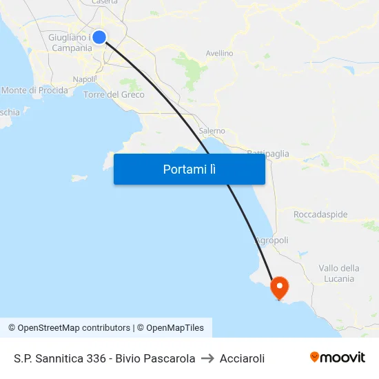 S.P. Sannitica 336 - Bivio Pascarola to Acciaroli map