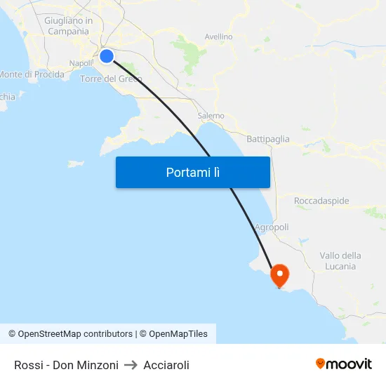 Rossi - Don Minzoni to Acciaroli map