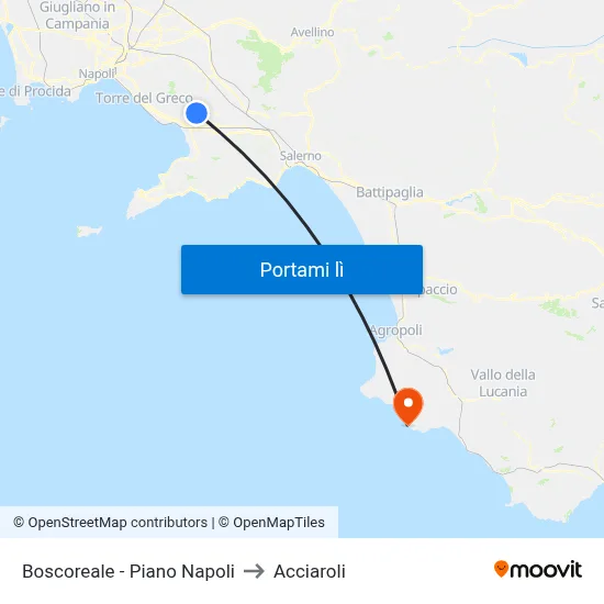 Boscoreale - Piano Napoli to Acciaroli map