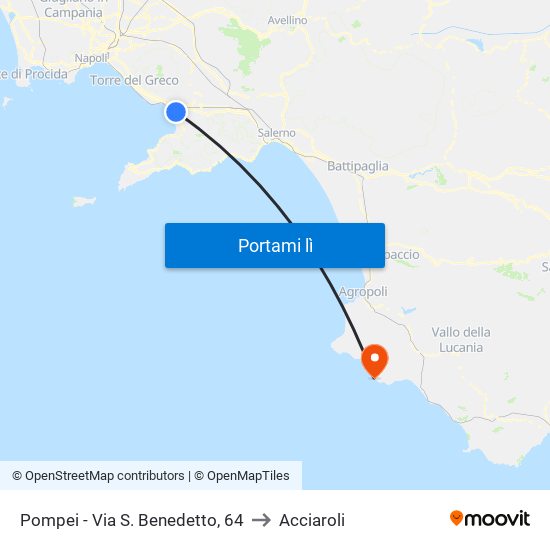 Pompei - Via S. Benedetto, 64 to Acciaroli map