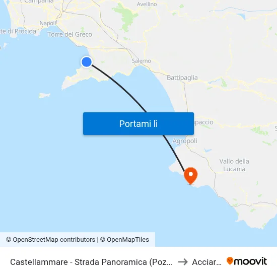 Castellammare - Strada Panoramica (Pozzano) to Acciaroli map