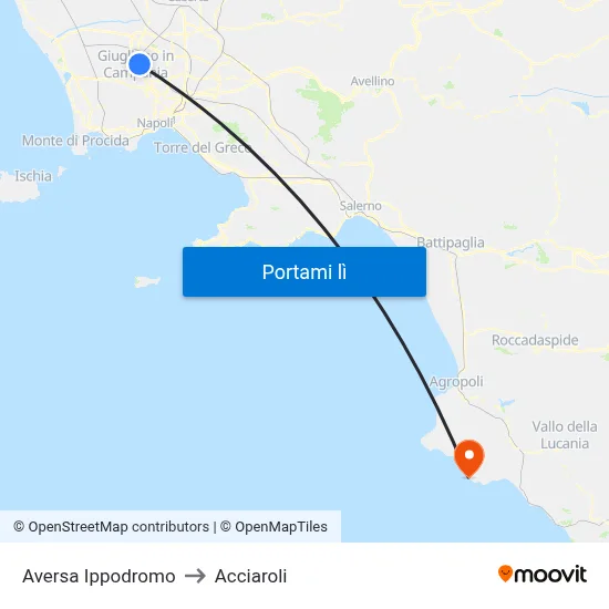Aversa Ippodromo to Acciaroli map