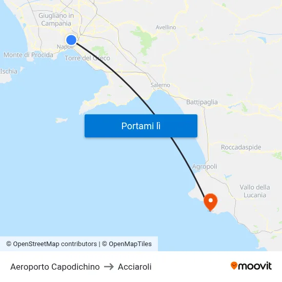 Aeroporto Capodichino to Acciaroli map