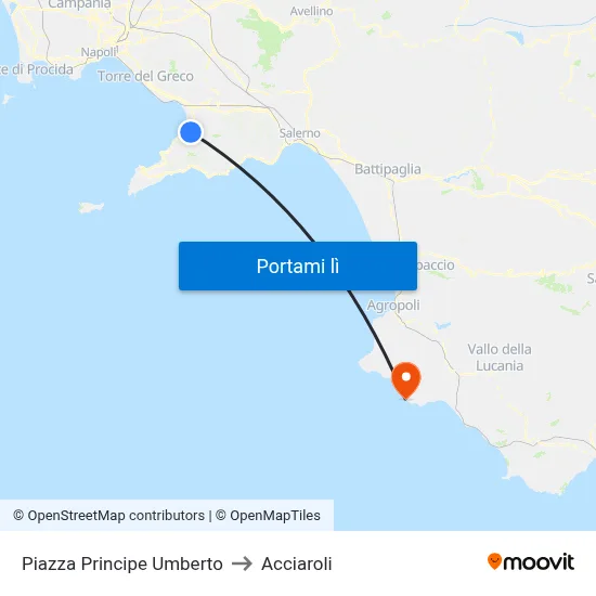 Piazza Principe Umberto to Acciaroli map