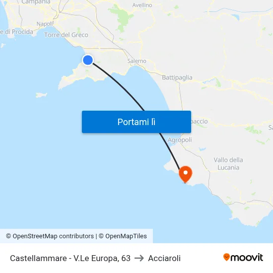 Castellammare - V.Le Europa, 63 to Acciaroli map