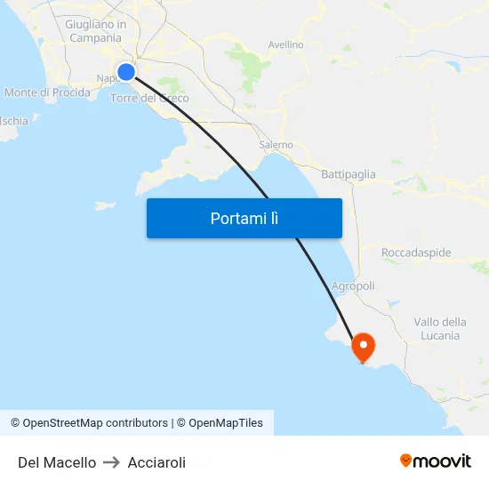 Del Macello to Acciaroli map