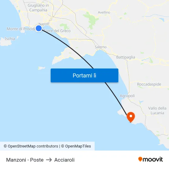 Manzoni - Poste to Acciaroli map