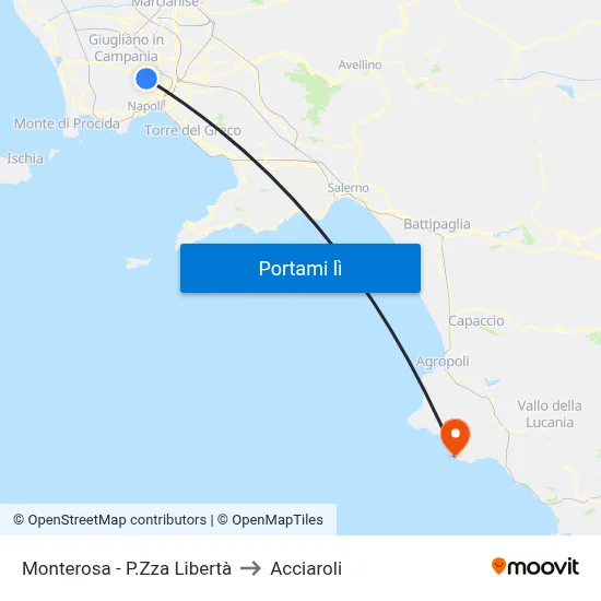 Monterosa - P.Zza Libertà to Acciaroli map