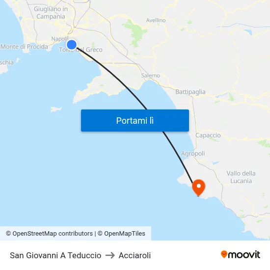 San Giovanni A Teduccio to Acciaroli map