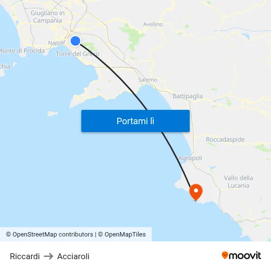 Riccardi to Acciaroli map