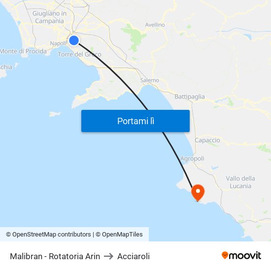 Malibran - Rotatoria Arin to Acciaroli map