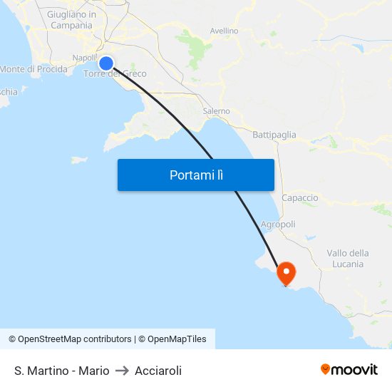 S. Martino - Mario to Acciaroli map