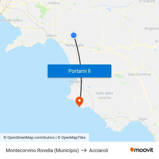 Montecorvino Rovella (Municipio) to Acciaroli map