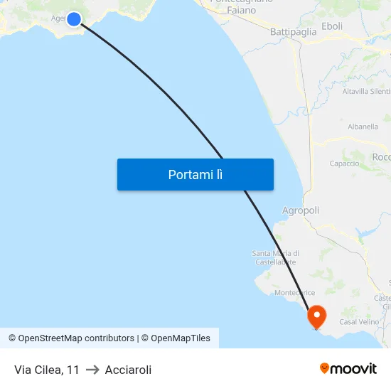 Via Cilea, 11 to Acciaroli map