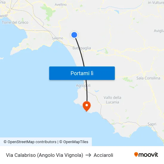 Via Calabriso (Angolo Via Vignola) to Acciaroli map