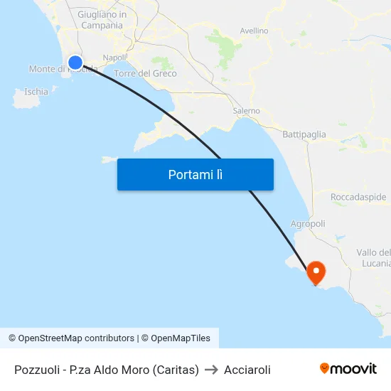 Pozzuoli - P.za Aldo Moro (Caritas) to Acciaroli map
