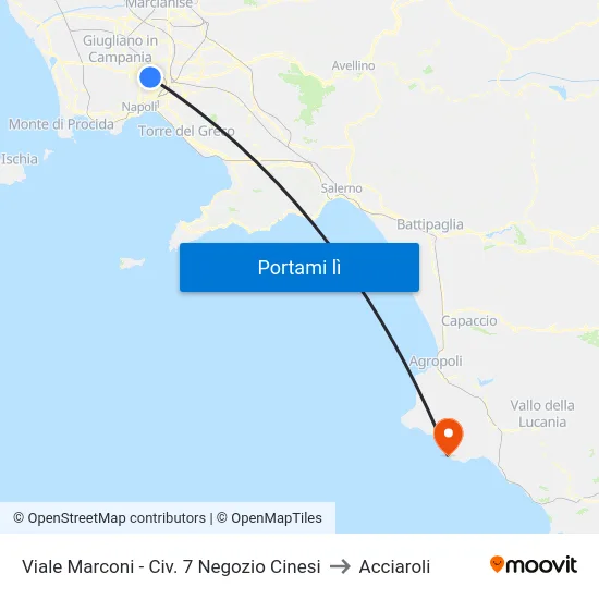 Viale Marconi - Civ. 7 Negozio Cinesi to Acciaroli map