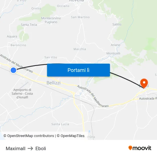 Maximall to Eboli map