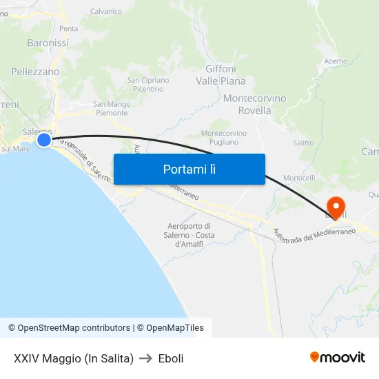 XXIV Maggio  (In Salita) to Eboli map