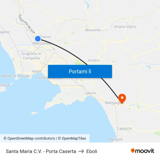 Santa Maria C.V. - Porta Caserta to Eboli map