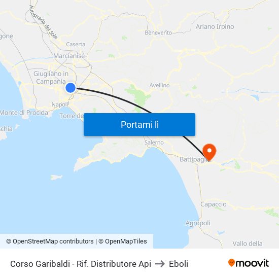 Corso Garibaldi - Rif. Distributore Api to Eboli map