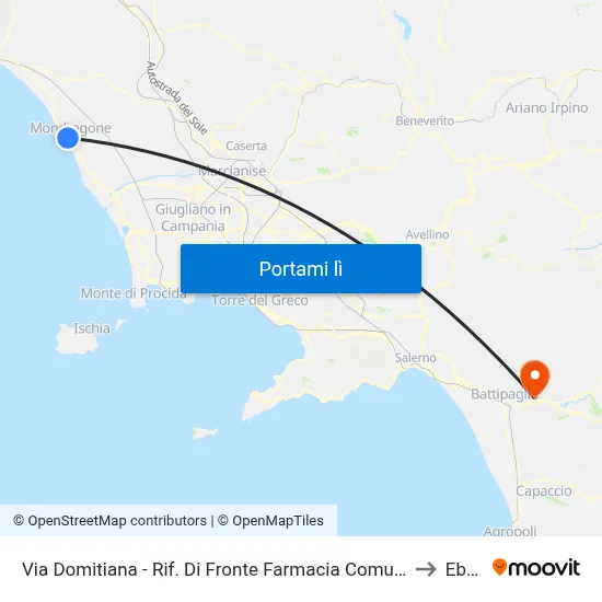Via Domitiana - Rif. Di Fronte Farmacia Comunale to Eboli map
