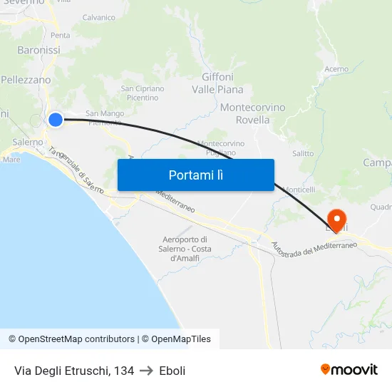 Via Degli Etruschi, 134 to Eboli map