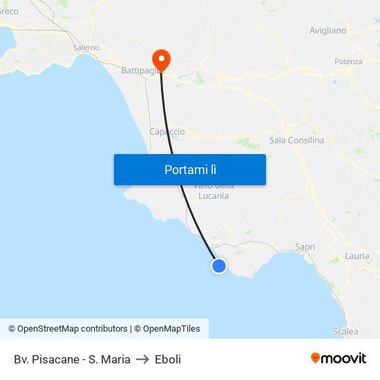 Bv. Pisacane - S. Maria to Eboli map