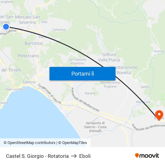 Castel S. Giorgio - Rotatoria to Eboli map