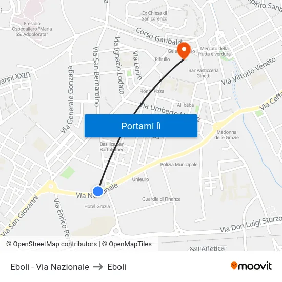 Eboli - Via Nazionale to Eboli map